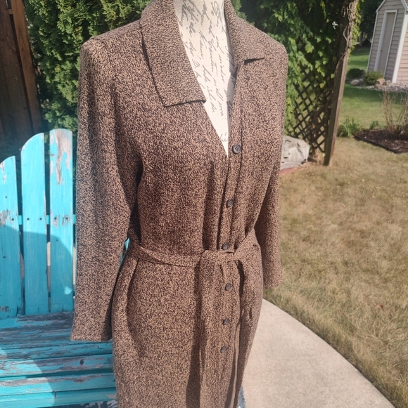 Long Cardigan Medium Button Down and Belt Tie! - Picture 4 of 11